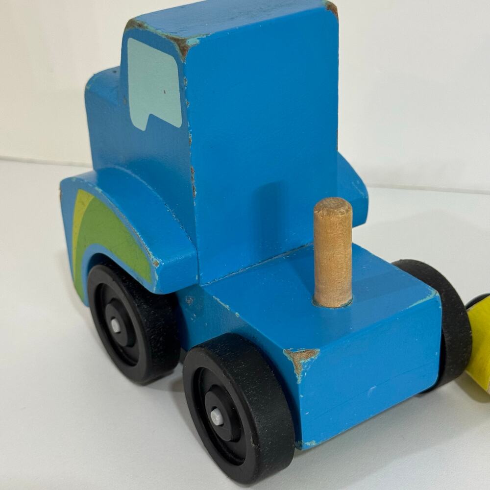 Melissa & Doug Mega Race Car Carrier Truck & Cars Set Bundle Wooden - Picture 4 of 5